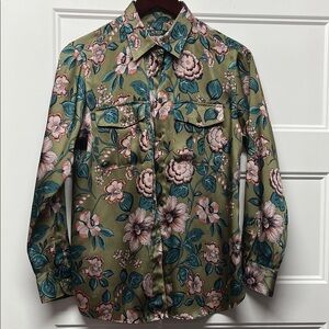 Ralph Lauren Floral Print Green Shirt